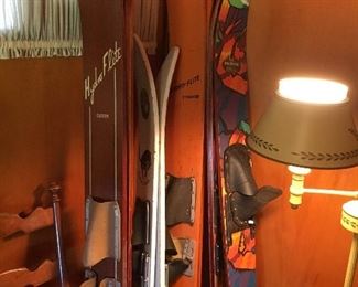 Vintage wood water skis
