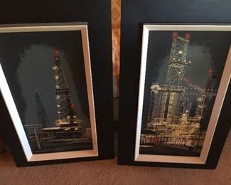 Wonderful mid century modern seriograph paintings set of four by Coomer
Boom town