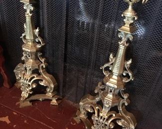 French style andirons
