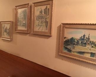 Mid century modern lithographs