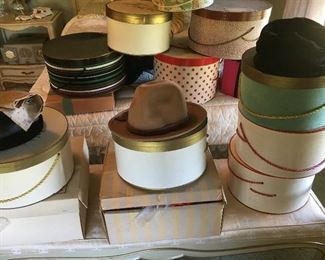 Boxes filled with Hats vintage