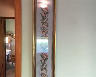 Needlepoint Bell pull and frame