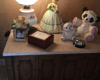 Marble French provincial Drexel end table