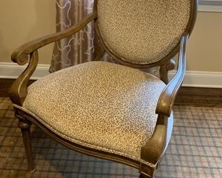 57. Pair of Velvet Animal Print Fauteuil Chairs (27" x 23" x 41")