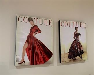 75. Pair of Couture Fashion Photo Framed Art