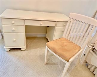 White Ethan Allen Desk & Chair