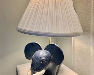 Hand made elephant lamp from the Ivory Coast