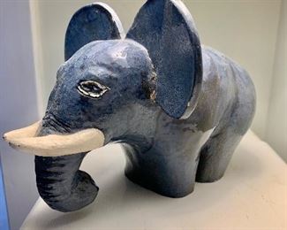 Hand made elephant lamp from the Ivory Coast