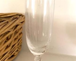 Cristal Sevres champagne flutes. New in box. Two sets of 6. 