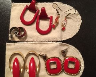 Lady in red! Beautiful red earrings