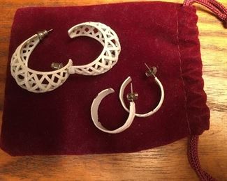 White earrings for all occasions