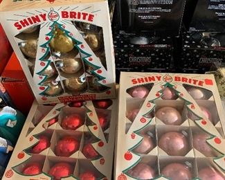Shiny Brite Christmas ornaments with box’s!