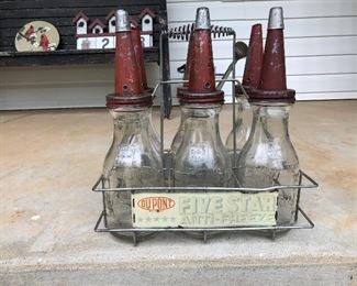 Vintage Original Huffman Oil Bottles 1930s