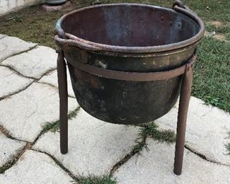 Vintage Copper Apple Butter cooker w/ stand