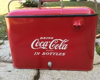 Vintage Coke Cooler Size of Airplane Cooler