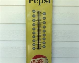 Another Embossed 1960s Pepsi Thermometer
