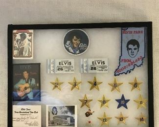 Elvis Display w/ 2 ticket stubs from last concert