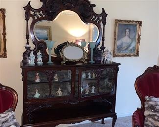 Victorian sideboard with mirror