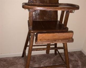 Antique high chair