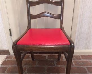 One of four breakfast room dining chairs