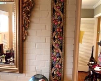Beautiful fruit and garland needlepoint bell pull