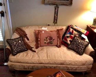French settee with down cushion