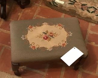 Beautiful needlepoint stool — one of many