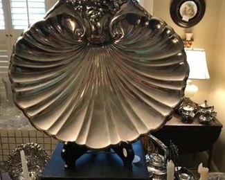 Silver fluted platter