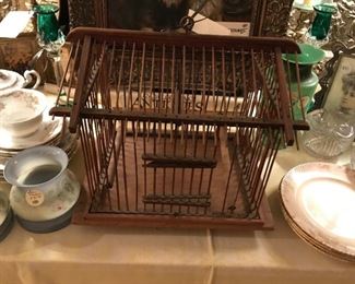 Wooden bird cage