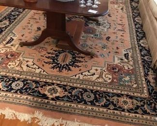 Oriental hand woven 100% wool rug