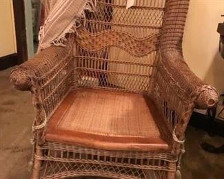 Antique wicker chair