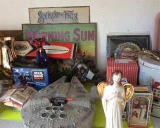 Vintage signs from hotel in Vegas, Star Wars 
