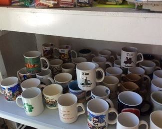 Collection of Tim mugs and others