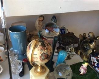 Decor, vintage and newer, globes and orbs