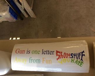 Gun is one letter from fun bumper sticker
