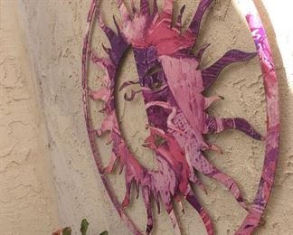 Metal sun wall hanging