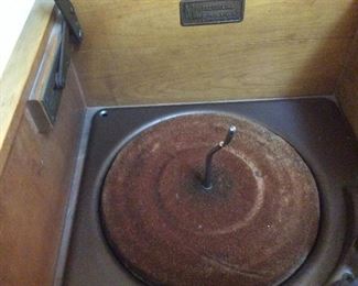 Record player in magnavox stereo