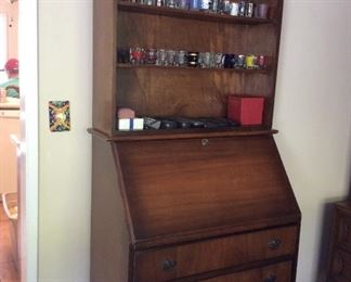 Secretary style drop down desk