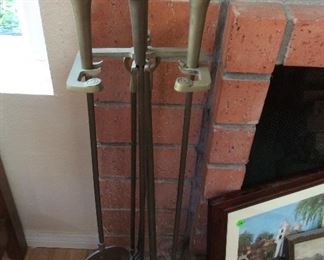 Birdhead fireplace tools