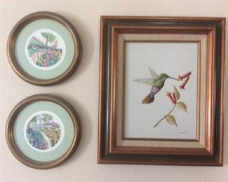 Hummingbird painting, embroidery pictures