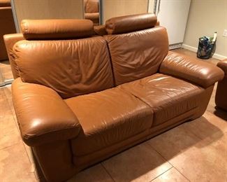 2- leather sofas 2 styles