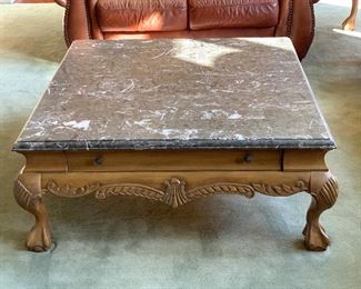 COFFEE TABLE W/ MARBLE TOP