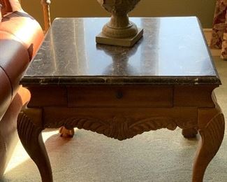 END TABLE W/ MARBLE TOP