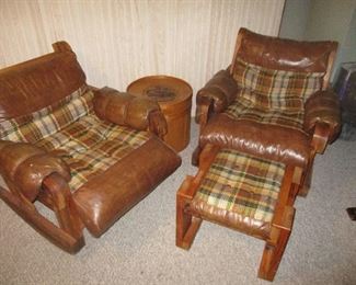 Leather Rocker Chair Ottoman