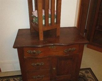 Antique Side Table and Stand
