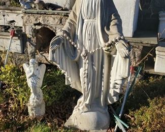 10 Foot High Cement Outdoor Madonna