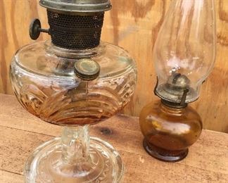 Vintage oil lamps