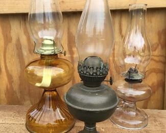 Vintage oil lamps