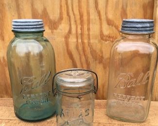 Vintage canning jars
