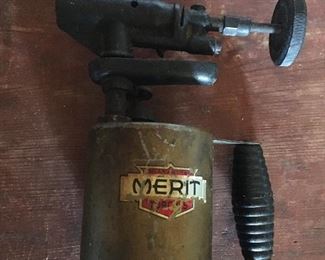 Vintage brass Merit blow torch